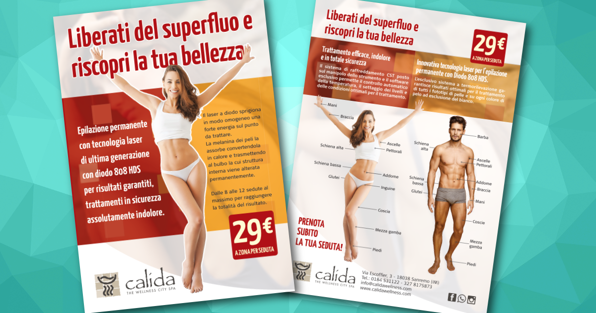 Flyer per trattamenti epilatori