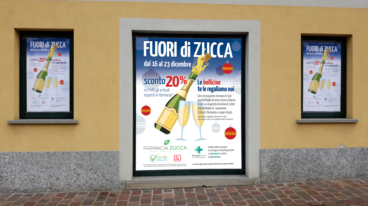 Grafica per vetrine | Farmacia Zucca
