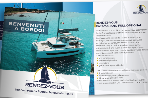 Brochure per viaggi in catamarano