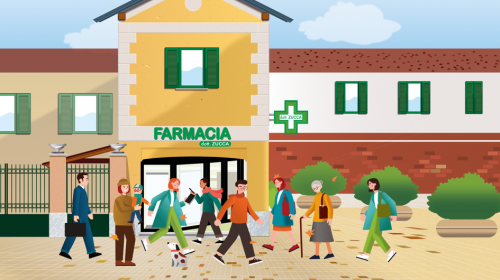 Farmacia Zucca<br />Illustrazione per servizi in farmacia